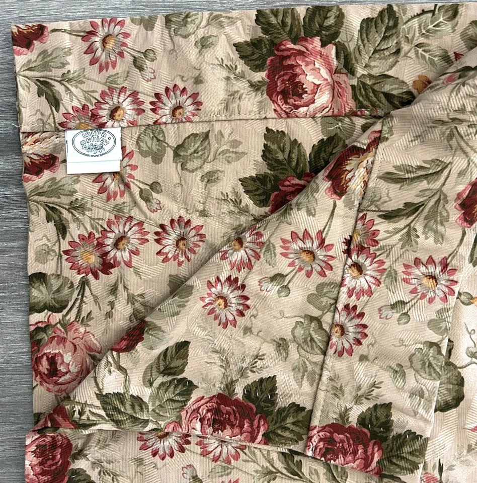 Juego De 2 Cenefas Ventana Vintage Laura Ashley 84 X 18 Rosa Floral Damasco Casa Foto 3 de 4