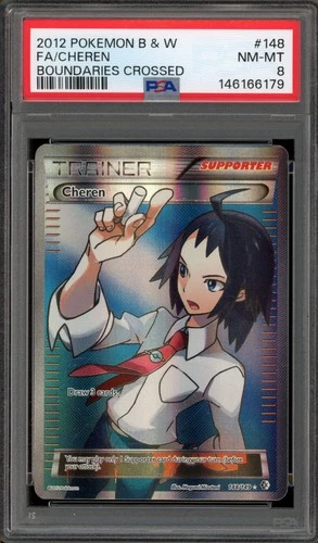 Pokemon Cheren Boundaries Crossed Full Art #148 PSA 8