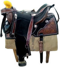 Handmade Western Leather Horse Saddle Barrel Racing Racer Equestrian Trail Tack
