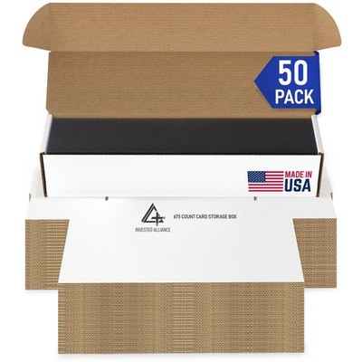Trading Card Storage Box | Cardboard Sports & TCG Boxes | Holds 675+ Cards