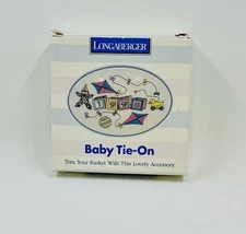 Vintage Longaberger 1998 Baby Tie-On Porcelain Basket Accessory in Box