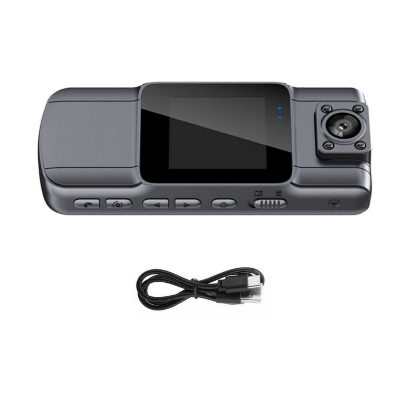 HD 1080P 180° Rotating Lens Audio Video Recorder DVR IR Night ABS Camera