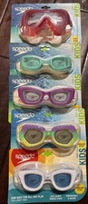 NEW SPEEDO KIDS GOGGLES LOT OF 5- Ages 3-6 Pink/Purple/WhiteAqua/Multi