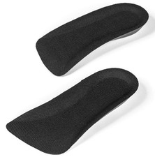 CALTO Half Elevator Insole for Men - 1/2 Inch Height Increase One Size, Black