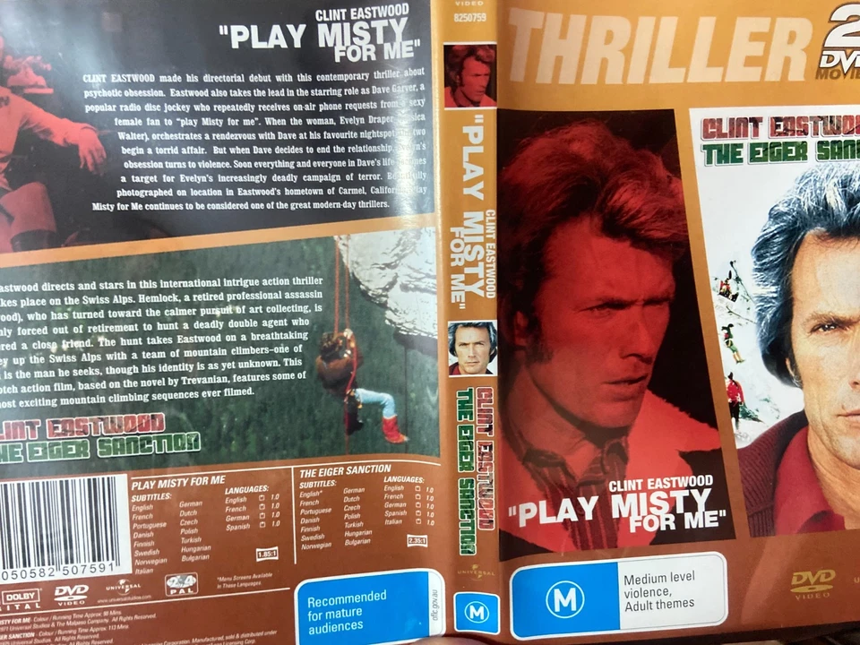 Play Misty For Me / The Eiger Sanction region 4 DVD (2 Clint Eastwood movies) - Image 3 of 3