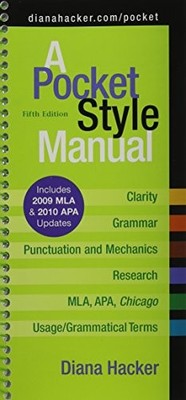 POCKET STYLE MANUAL 5E WITH 2009 MLA AND 2010 APA UPDATES By Diana Hacker VG