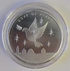 (NEW IN CAPSULE) 2025 THE HOLY LAND SILVER DOVE OF PEACE 1 OZ SILVER ROUND (BU)