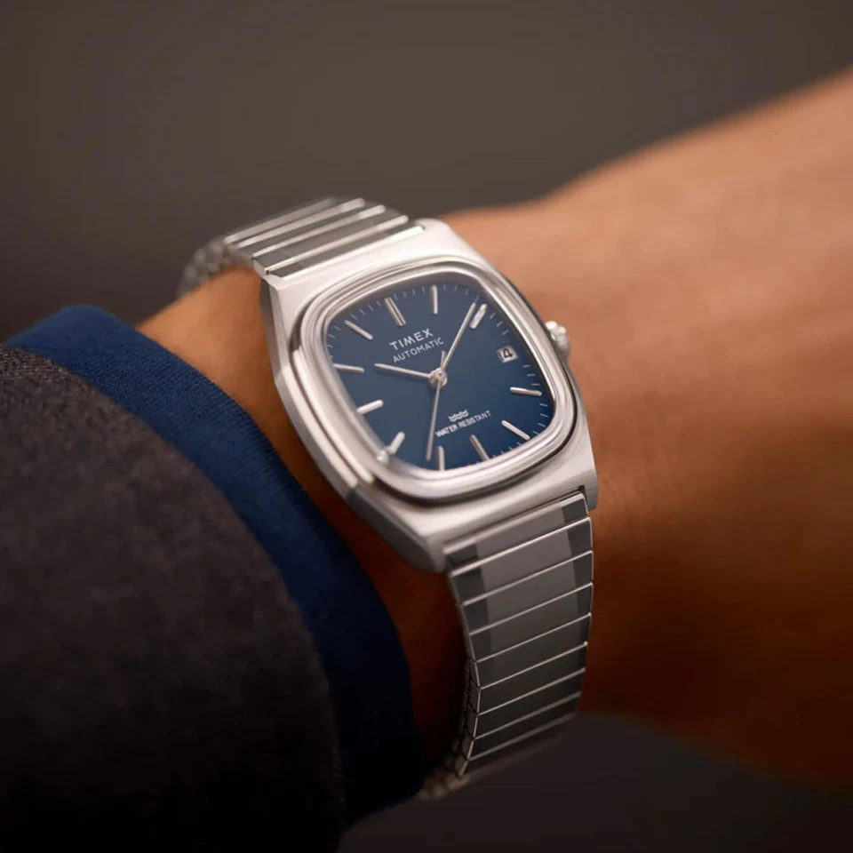 Q Timex 1983 Automatic Reissue Classic Stainless Steel 34mm Watch TW2Y07400 - image 3 of 4