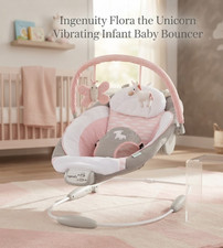 Ingenuity Flora the Unicorn Vibrating Baby Bouncer - Pink