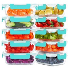 10 Packs 22 oz Glass Meal Prep Containers, Glass Food Storage Containers with...