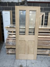 78x33” 35mm Oak Victorian Glazed Internal Door
