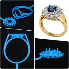 5 pcs Ladie's  ring Wax patterns for lost wax casting jewelry/waxes _0461