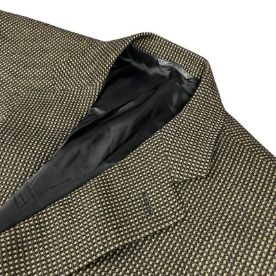 Nogara Men's 100% Wool 3-Button Blazer Navy/Beige Nailhead   Italy   44R