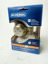 Schlage Satin Nickel Dead Bolt Keyed Two Sides Door Lock B62N V 619 G1