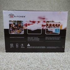 55 Kitchen Premium White Serving Trays Set of...
