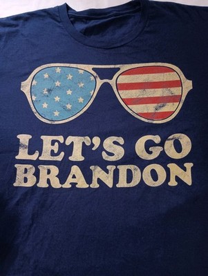 Let's Go Brandon!, Men's T-shirt Size 3XL, Blue  short sleeve