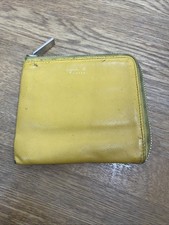 Agnes B Voyage ladies yellow zipped card/ coin wallet