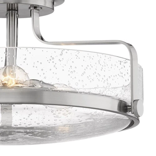 Hinkley Lighting 3643-CS Harper 3 Light 18"W Semi-Flush Ceiling - Nickel - Picture 12 of 12