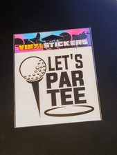 Golf Vinyl Sticker UV Weather Resistant Repositionable Black White