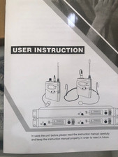 Wireless In Ear Monitor System 4 Receivers Pro Audio UHF 2 channel Stage Studio