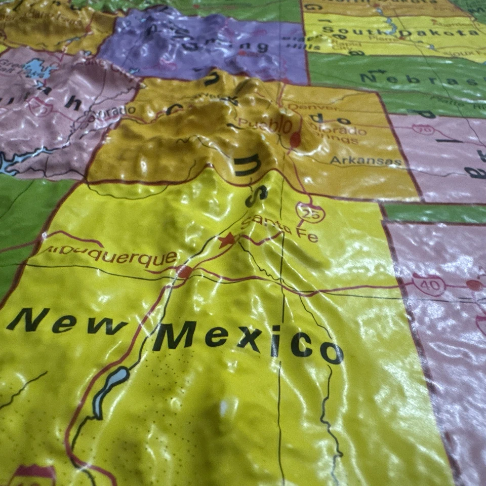 Nystrom Raised Relief Map United States 18”x28” - Image 4 of 4