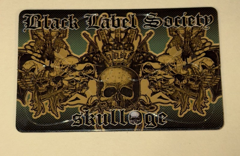 Black Label Society Skullage Guitar Picks Zakk Wylde Official 4 pack Card -rare-