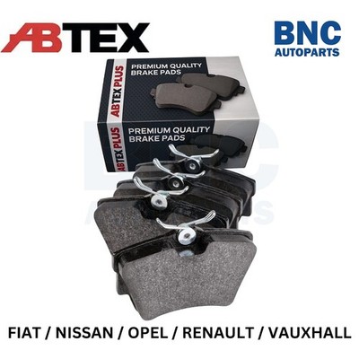 Abtex Rear Brake Pads Set of 4 fits RENAULT TRAFIC 1.6 1.9 2.0 2.5 2014-2024