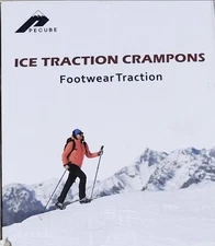 Pecube Ice Cleats for Shoes, Boots Traction Cleat Crampons Men Women Boot👉DP👈