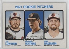 2022 Topps Heritage Rookie Pitchers Zac Lowther Spenser Watkins Mike Baumann 0v7