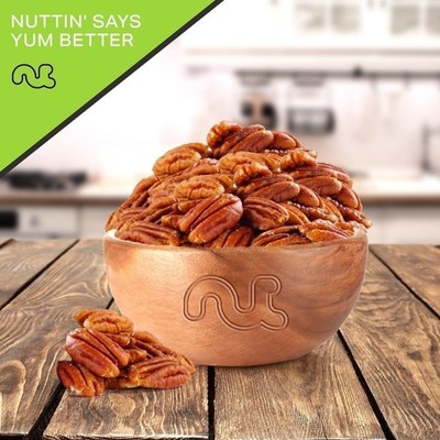 Nut Cravings Roasted Unsalted Pecan Halves No Shell Keto Snack | Vegan Kosher
