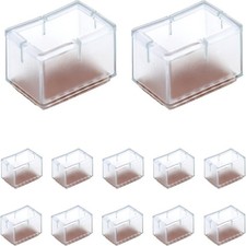 Stuhlbeinkappen Silikon Filz Schutzkappen für quadratische Stühle 12er