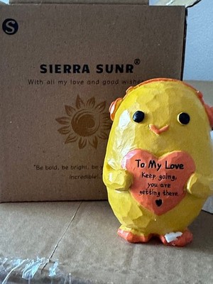 Emotional Support Chicken, Ceramic Positive Chick Hen, Cheer up Gift