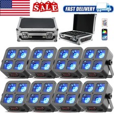 4 x 25W Rechargeable Par Light RGBWA UV LED DMX Wireless Wash DJ Up-Light W/Case