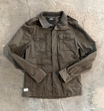 Vans Off The Wall Khaki Green Military Jacket Skate Size Small