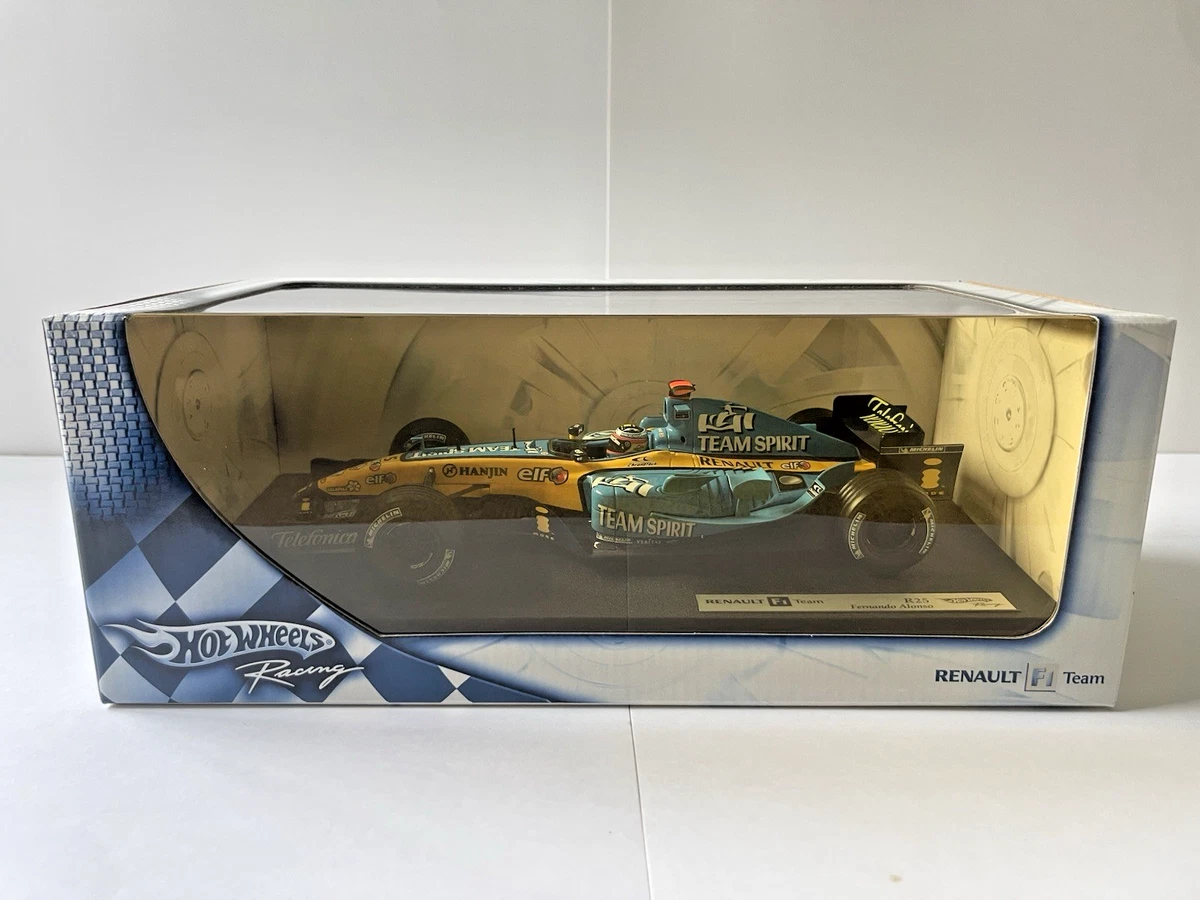 Hot Wheels Fernando Alonso 1:18 Scale Diecast Formula 1 Cars for