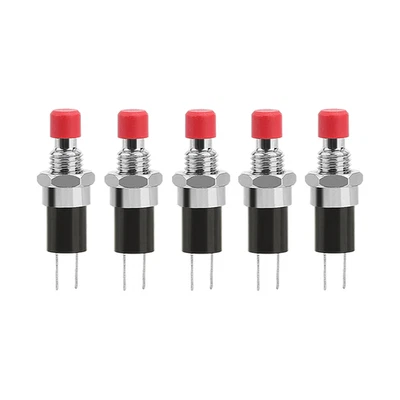 VUNIVERSUM® ✅ 5x Einbau Mini Taster Rot 12V 120V Drucktaster Push Button Schalter 2Pin Micro