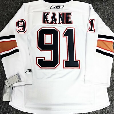 W-NWT-SM RETRO EVANDER KANE EDMONTON OILERS NHL LICENSED REEBOK HOCKEY  JERSEY