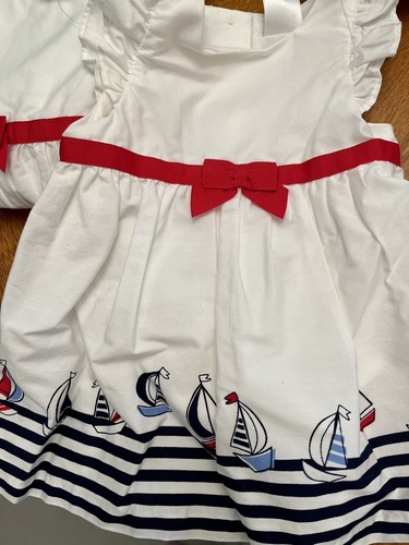 NWT 6-12 Gymboree SHORE TO LOVE 2pc Cotton Lined Sailboat DRESS & DIAPER COVER - Picture 2 of 6