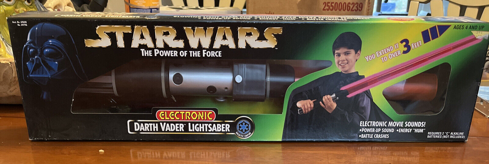 Vintage 1996 Kenner Star Wars Darth Vader POTF Electronic Red Lightsaber **NEW**