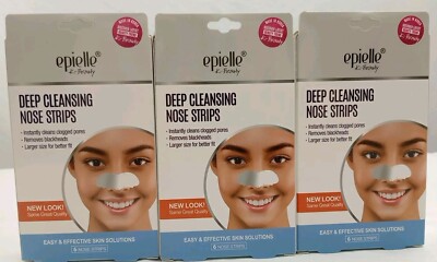 3 Pack Epielle Original Cleansing Blackhead Remover Clogged Pore 18 Strips Total