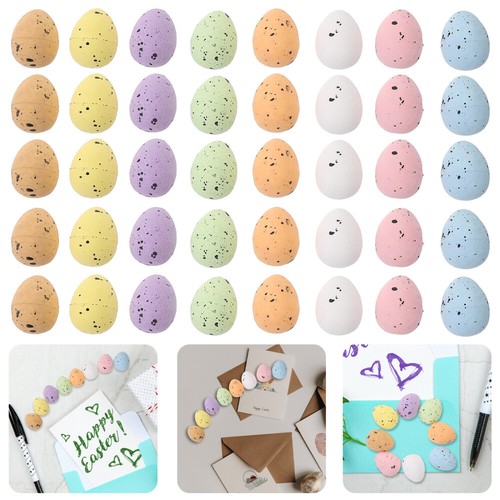 Toyvian 100 Pièces Oeufs De Dessin Colorés Faux Oeuf Faire Semblant D'oeufs Jouets D'oeufs Oeufs De Pâques Décoratifs Œuf Artificiel Décorer Enfant