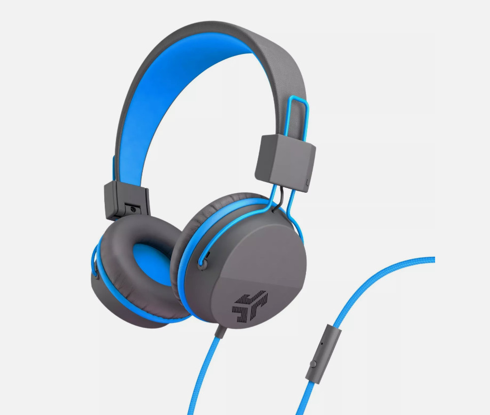 JLab Jbuddies Studio On Ear Folding Kids Wired Headphones Age 6+ Gray Sealed Box