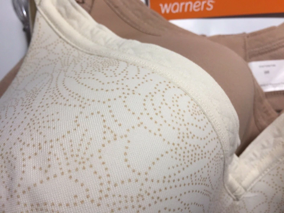 Warner's Wirefree Sujetadores Camiseta Forrada Copas Sin Costuras Estilo 4011 Conjunto de 2 Nuevo $60 Foto 2 de 4