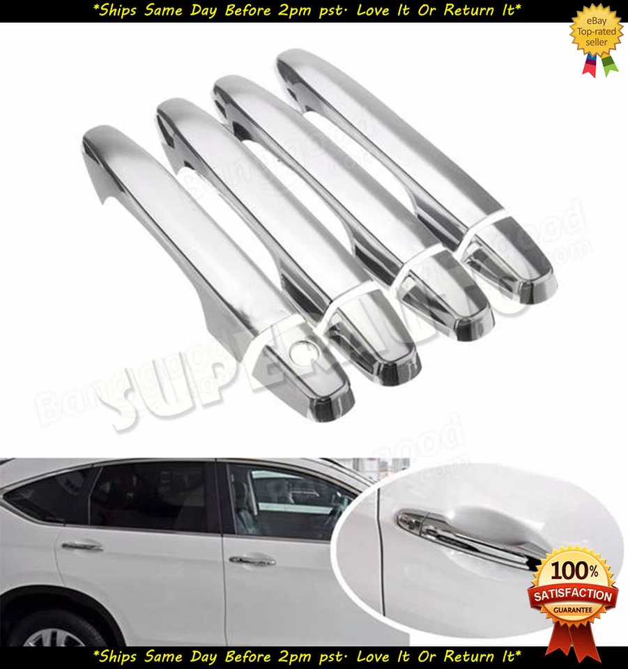 For 2012-2015 Honda Civic / 2012-2016 Honda CR-V Chrome Door Handle Covers Trims - Image 2 of 3