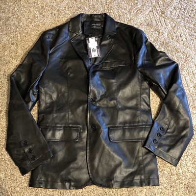 black polyester casual jacket