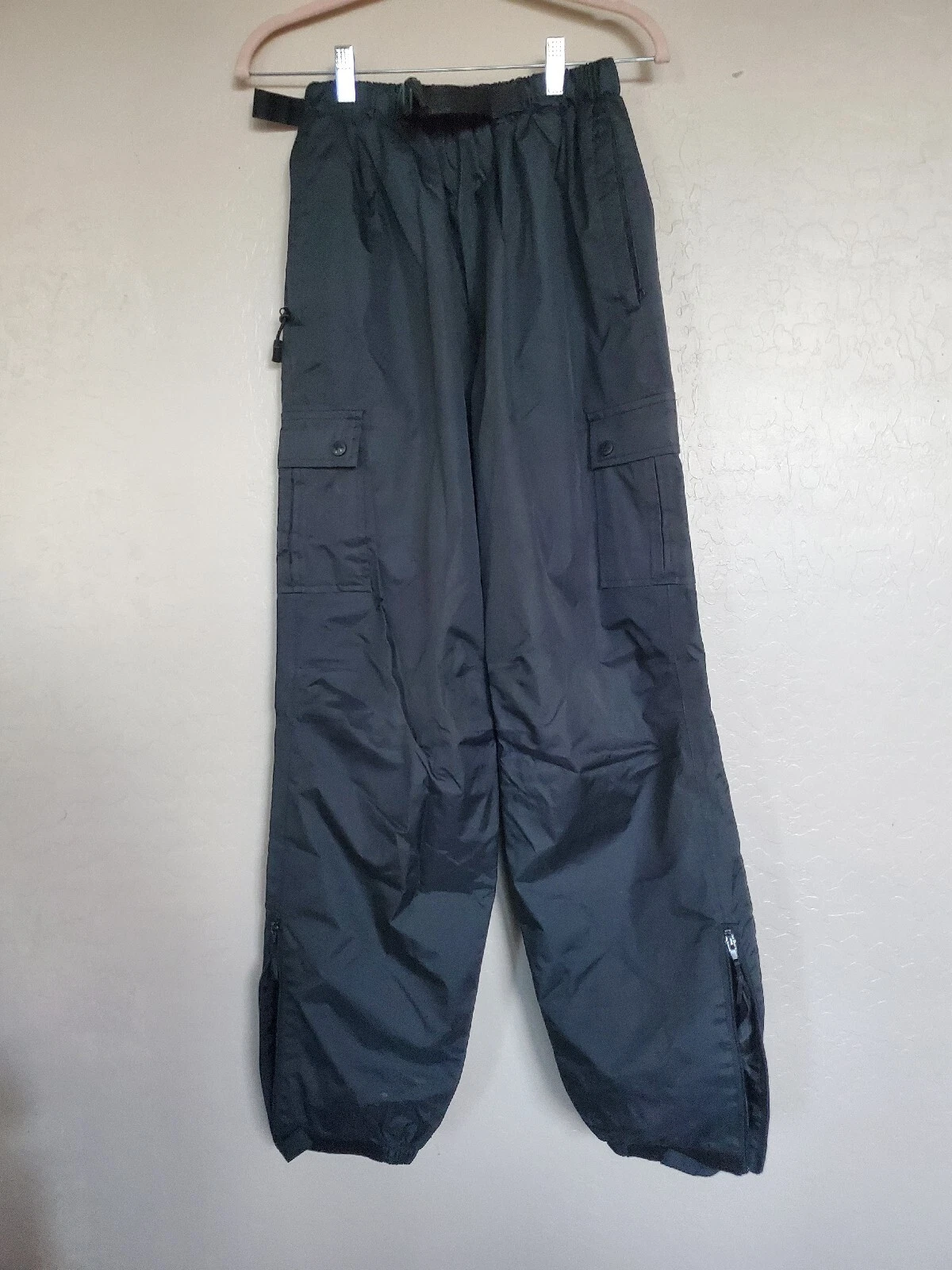 Wetskins Black Cargo Rain Coverall Pants Men's Size Medium