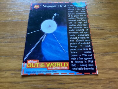 Kellogg's OUT OF THIS WORLD (1999) Trading Card No 19 Voyager 1 & 11 in sehr gutem Zustand