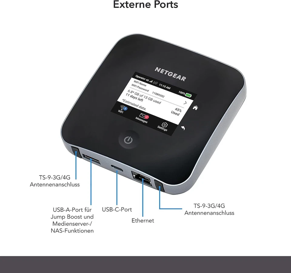 Netgear Nighthawk M2 MR2100 2000mbps 4G Mobile Hotspot WIFI Router Unlocked - Bild 3 von 4