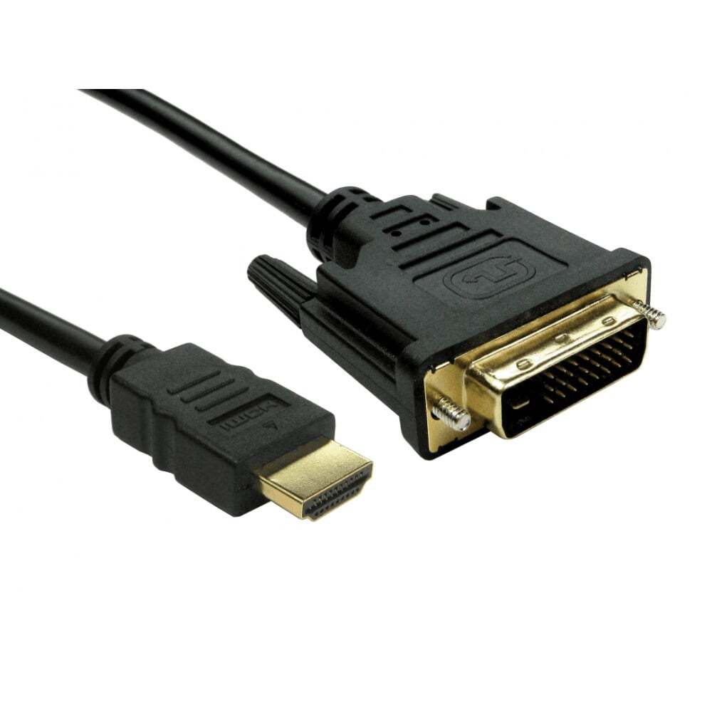 Cables Direct 1m DVI-D Single Link to HDMI Cable