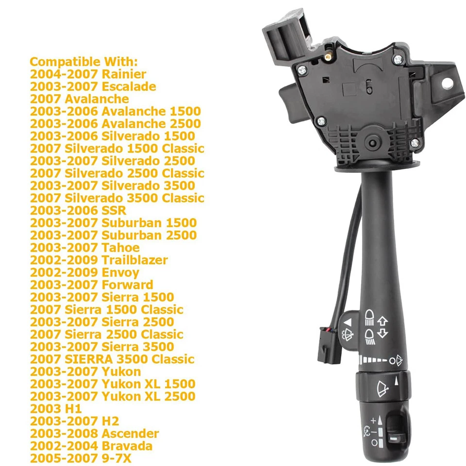 Interruptor limpador de seta OEM para 03-06 Chevy Silverado Tahoe 12450067 - Imagem 3 de 4